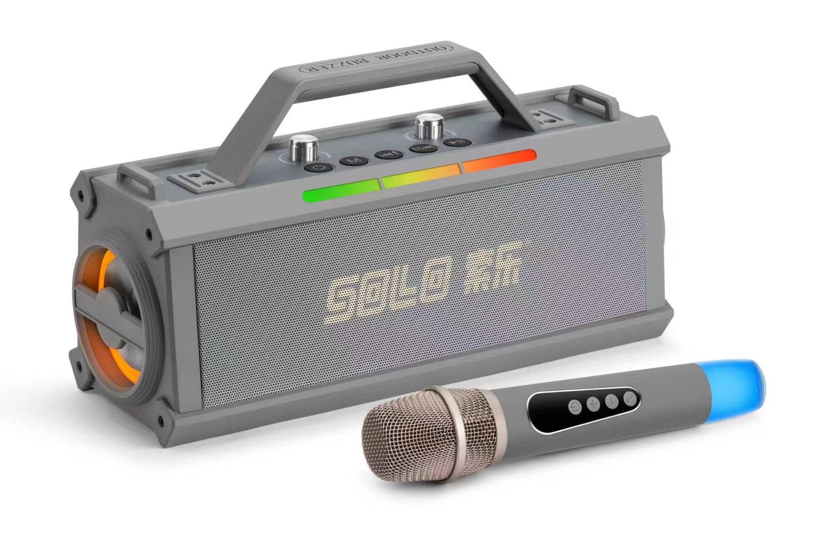户外K歌索乐A22音箱大功率低音炮大音量带声卡家用一体蓝牙音响