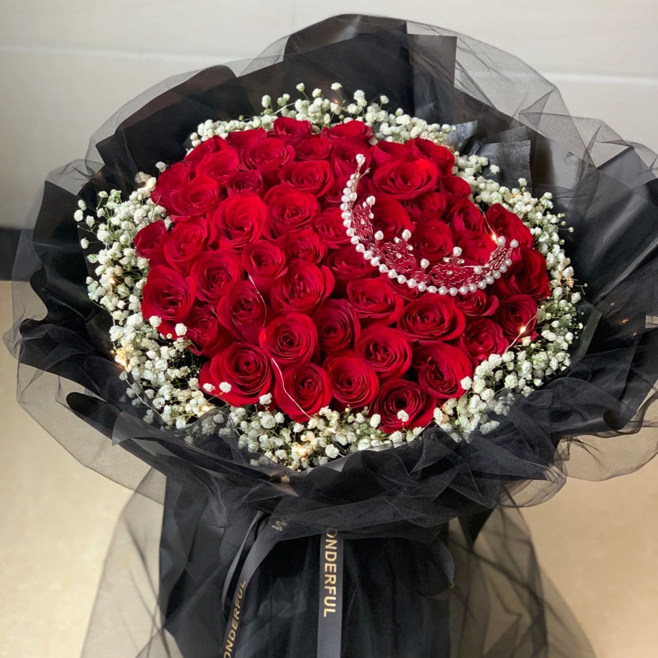 【成为你的依靠】52朵红玫瑰鲜花送女友老婆闺蜜告白约会纪念日求婚情人节惊喜礼物同城配送