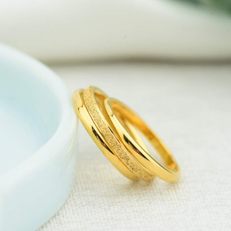 三生三世闭口戒指古法环戒精致百搭精美对戒戒指饰品