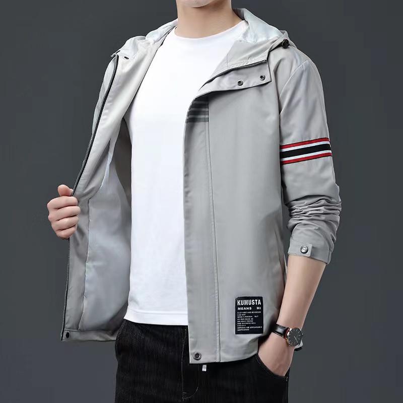 春季连帽拉链外套休闲夹克男女同款