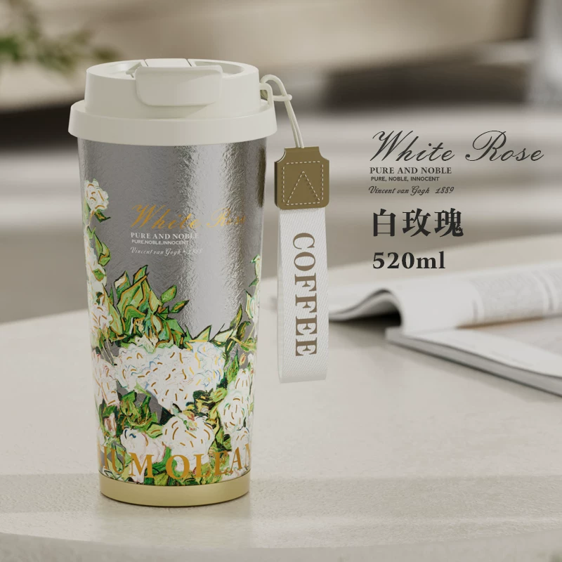 222纯钛轻奢保温杯白玫瑰188