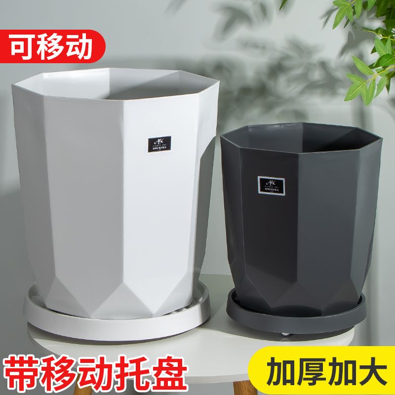 【首单立减】天堂鸟花盆北欧风八角花盆客厅绿植盆龟背竹发财树植