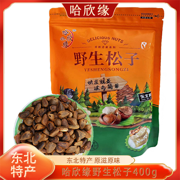 哈欣缘 山珍野生松子400g*1袋 东北特产 坚果零食