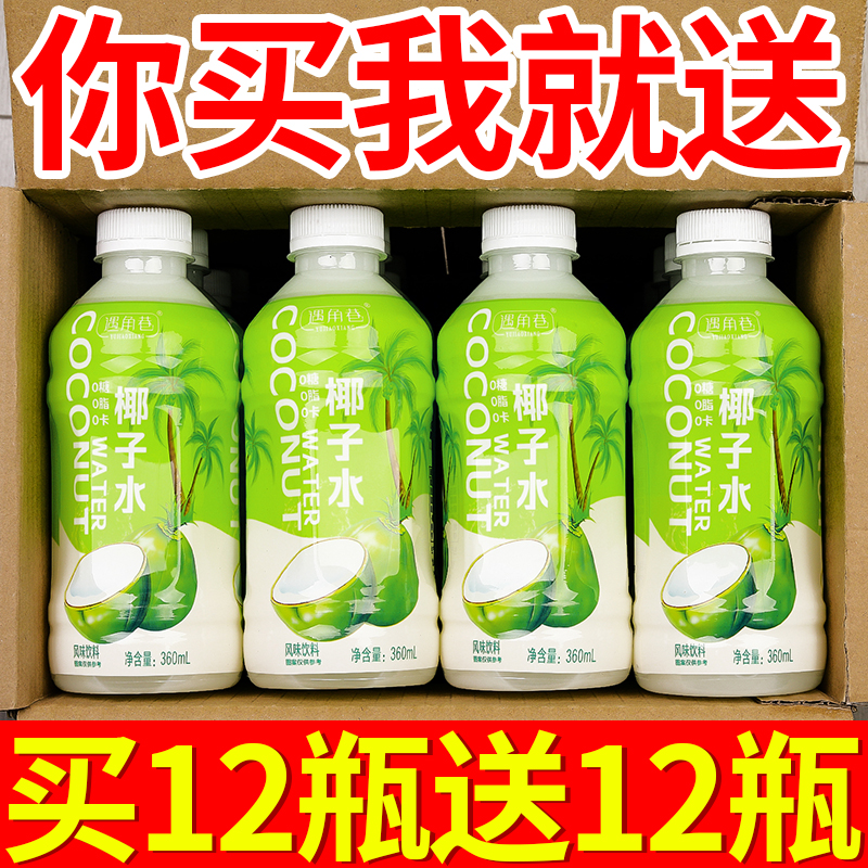 【5.8元抢6瓶】正宗椰汁海南正宗椰子汁椰奶360ml/瓶椰子水饮料饮品
