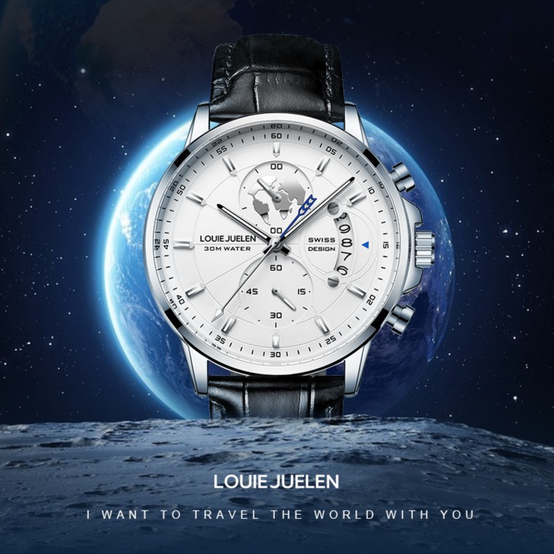 瑞士注册 路易爵伦 梦想家系列 L-576 男士时尚商务腕表 DZX