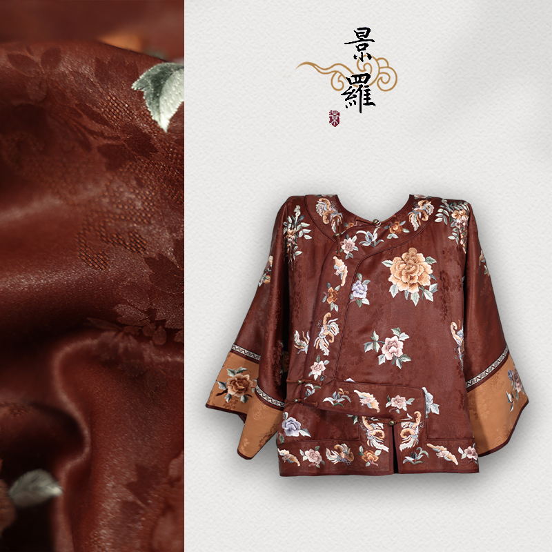 【访喜信】景衣国风宽松红色手绣上衣