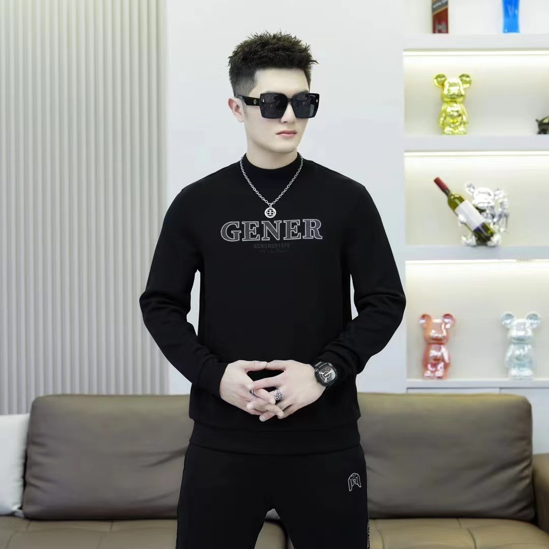 戈诺尔男装秋冬品质时尚潮流个性亲肤休闲运动百搭长袖卫衣