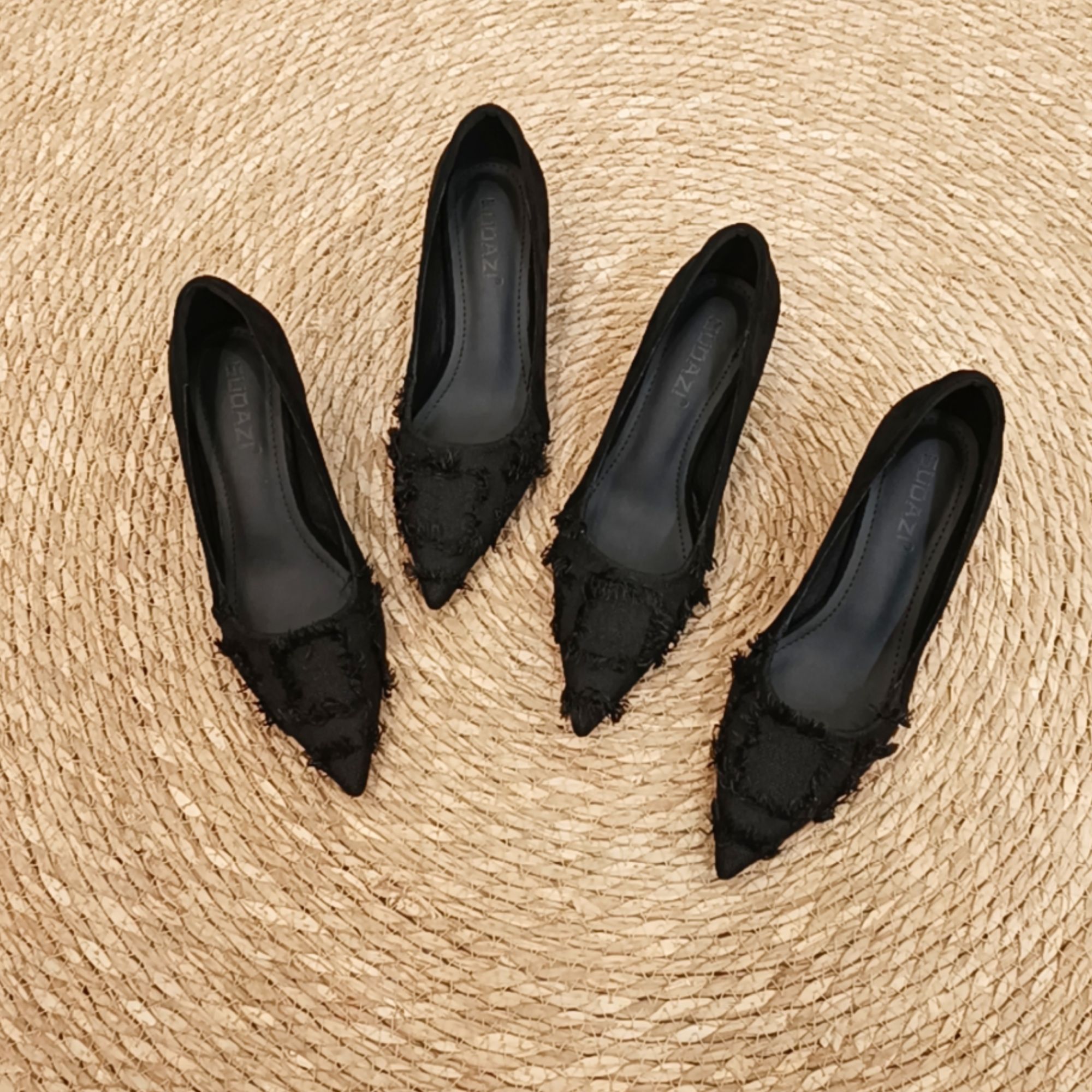 中跟单鞋女2025年春季新款百搭软皮韩版浅口尖头气质时尚粗跟女鞋