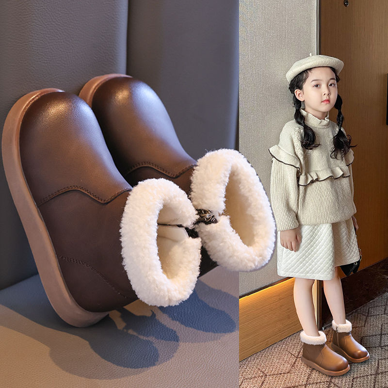 婴儿鞋子冬季加绒二棉靴1-3岁宝宝冬鞋保暖男童防滑棉鞋女童薄绒
