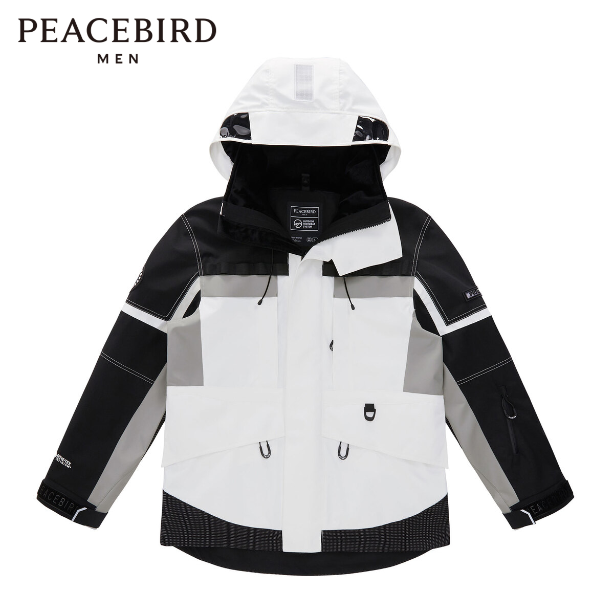 PEACEBIRD/太平鸟男装GORE-TEX工装夹克防风户外潮外套B2BCC4G01