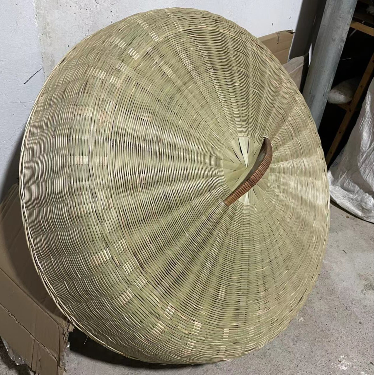 竹编大菜罩 餐桌摆件收纳