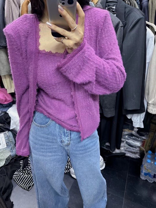 三色毛毛吊带套装（叫到名字的拍）