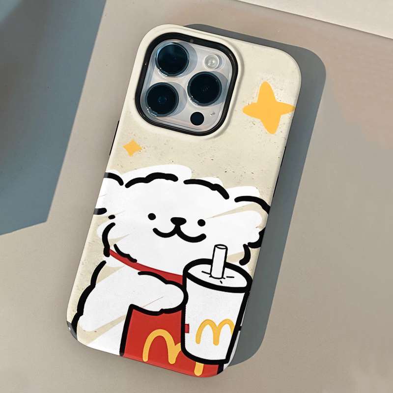 m记小狗苹果/iPhone14promaxoppo reno10女生手机壳全包菲林硬壳