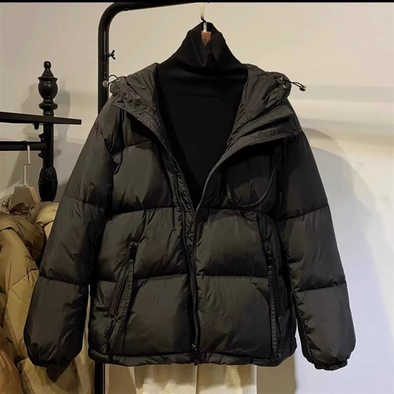 乐甄选羽绒服秋冬季韩版短款加厚保暖羽绒服女连帽外套小个子宽松