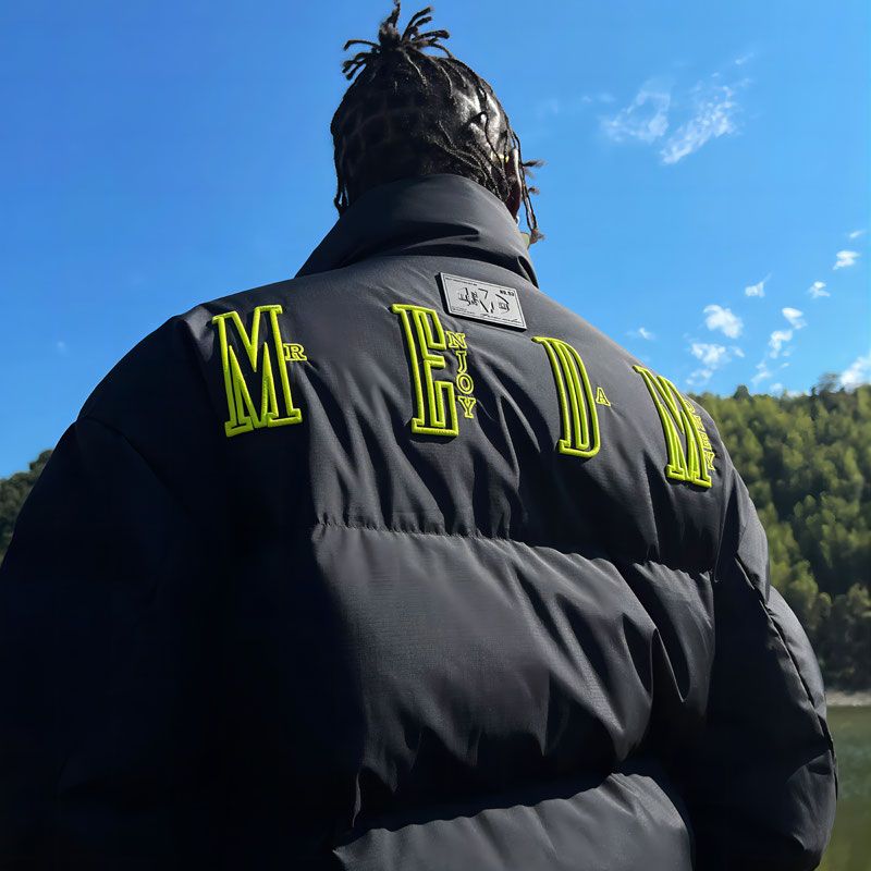 MEDM 刺绣基础羽绒服冬季美式短款休闲防风保暖外套男士潮牌加厚