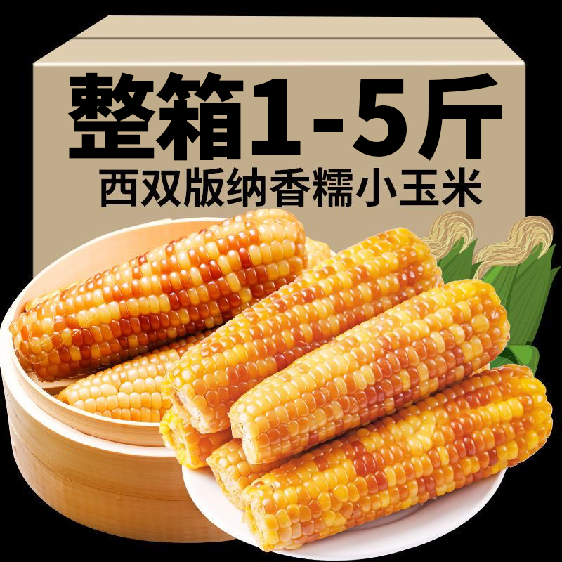 云南美食西双版纳香糯小玉米即食早餐新鲜真空小花糯香甜粘玉米棒
