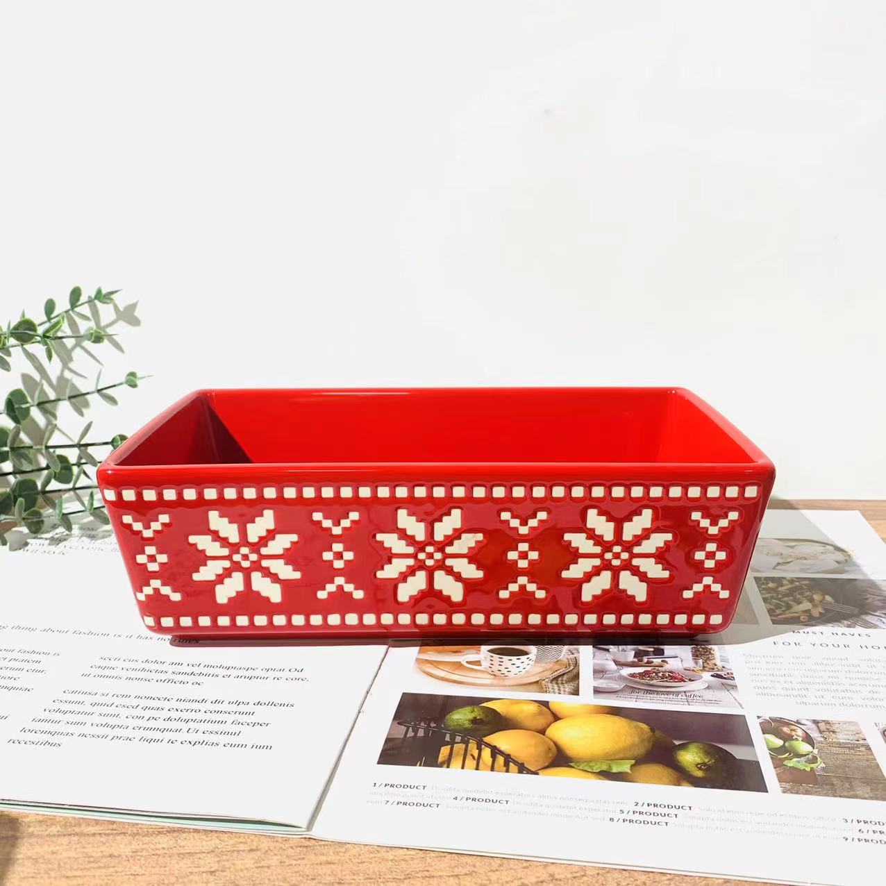 隔离雪花-9寸长方烤盘