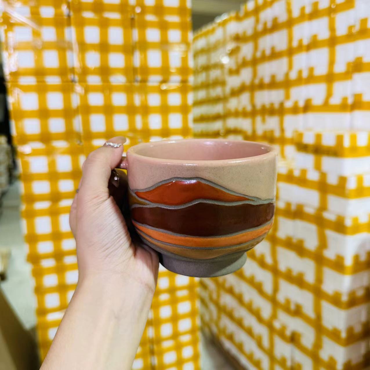 沙漠之州陶瓷复古粗陶水杯马克杯