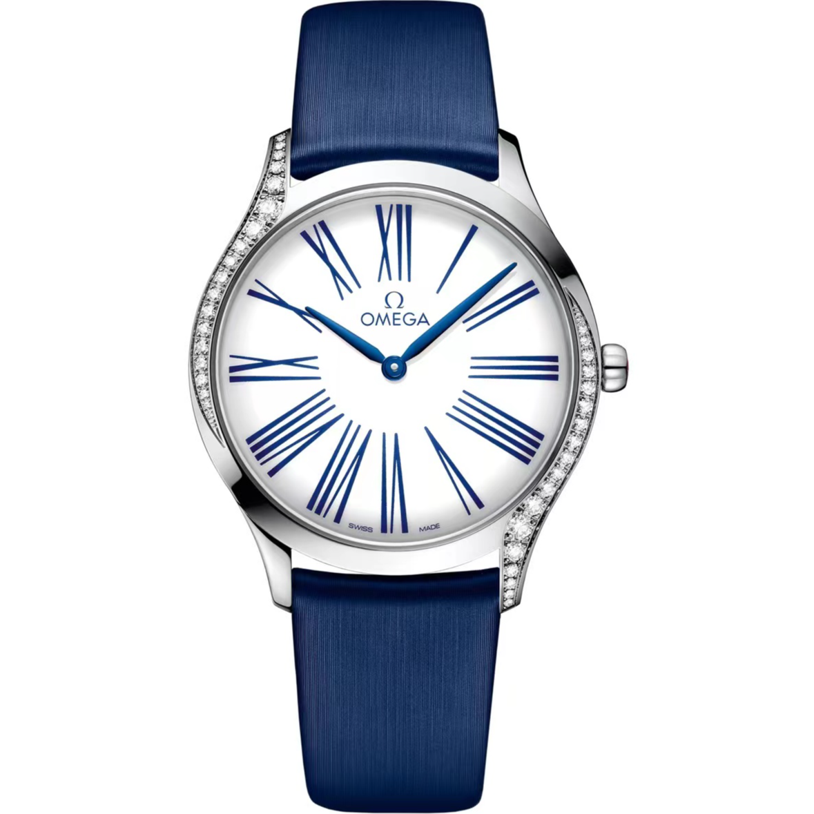 99新 Omega/欧米茄 喜物/碟飞白盘/表径36石英女款镶钻优雅名表