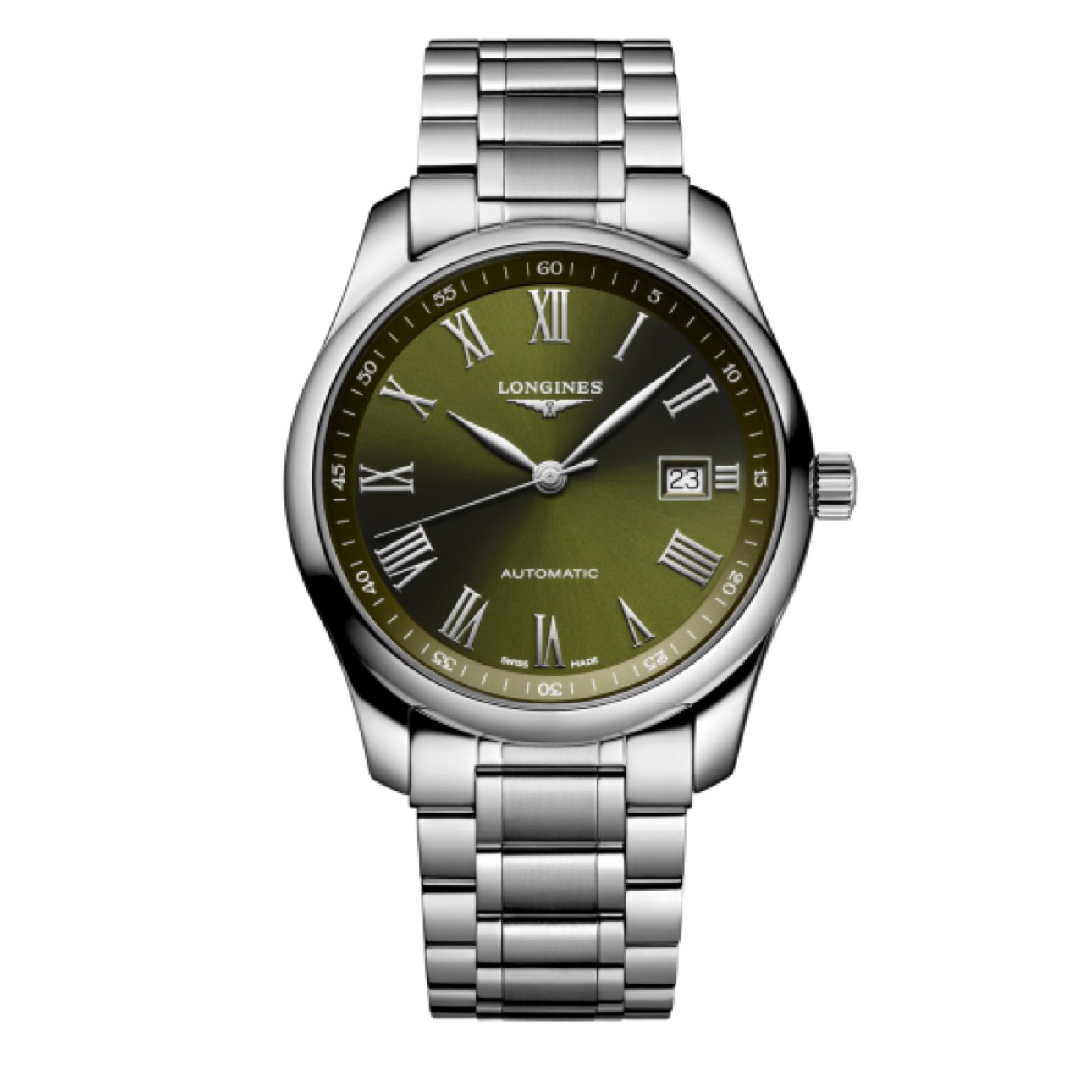 99新 Longines/浪琴 喜物/名匠L2.793表径40/绿盘/男士/自动机械