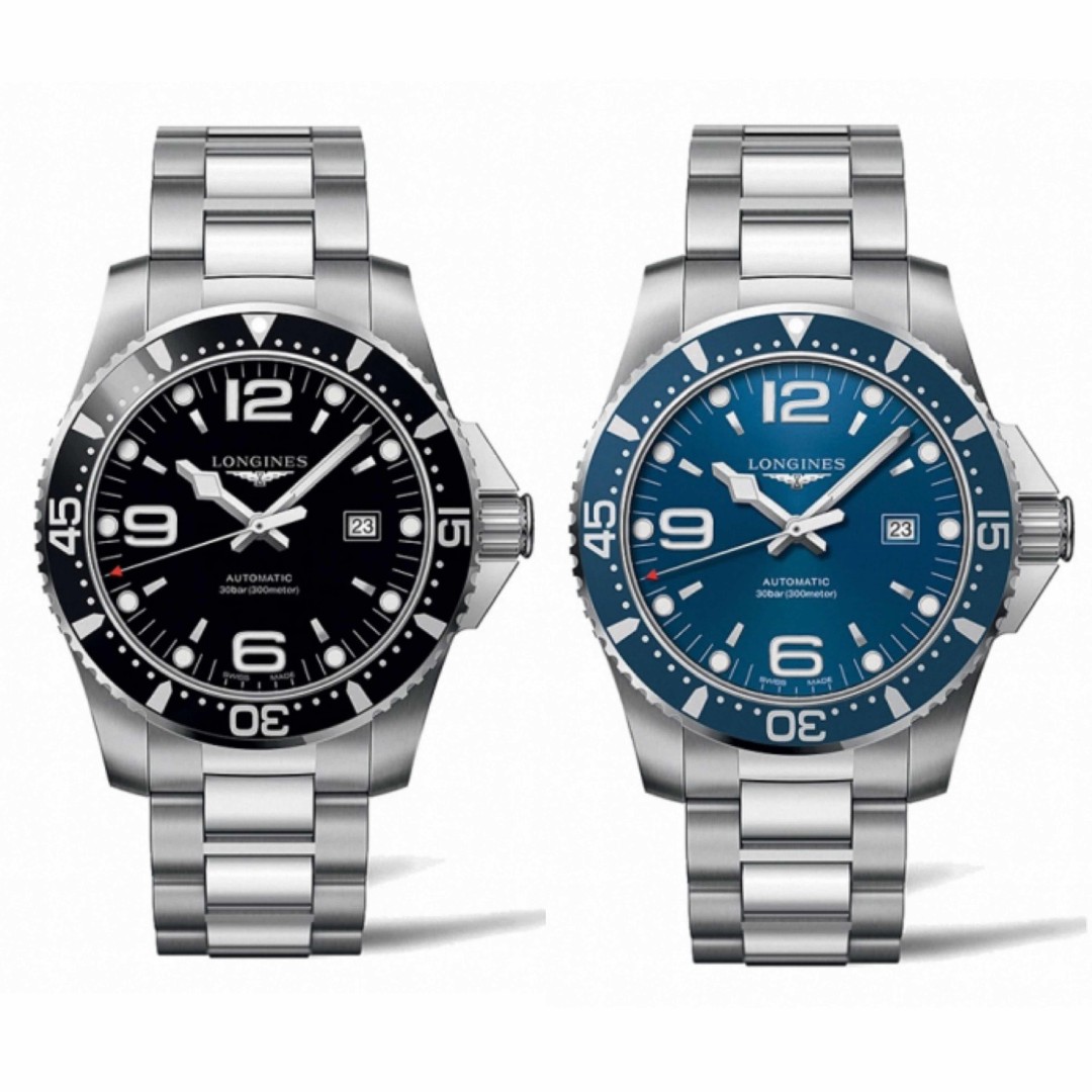 99新 Longines/浪琴 喜物/康卡斯L3.841/44mm/蓝盘黑盘/全套夜光