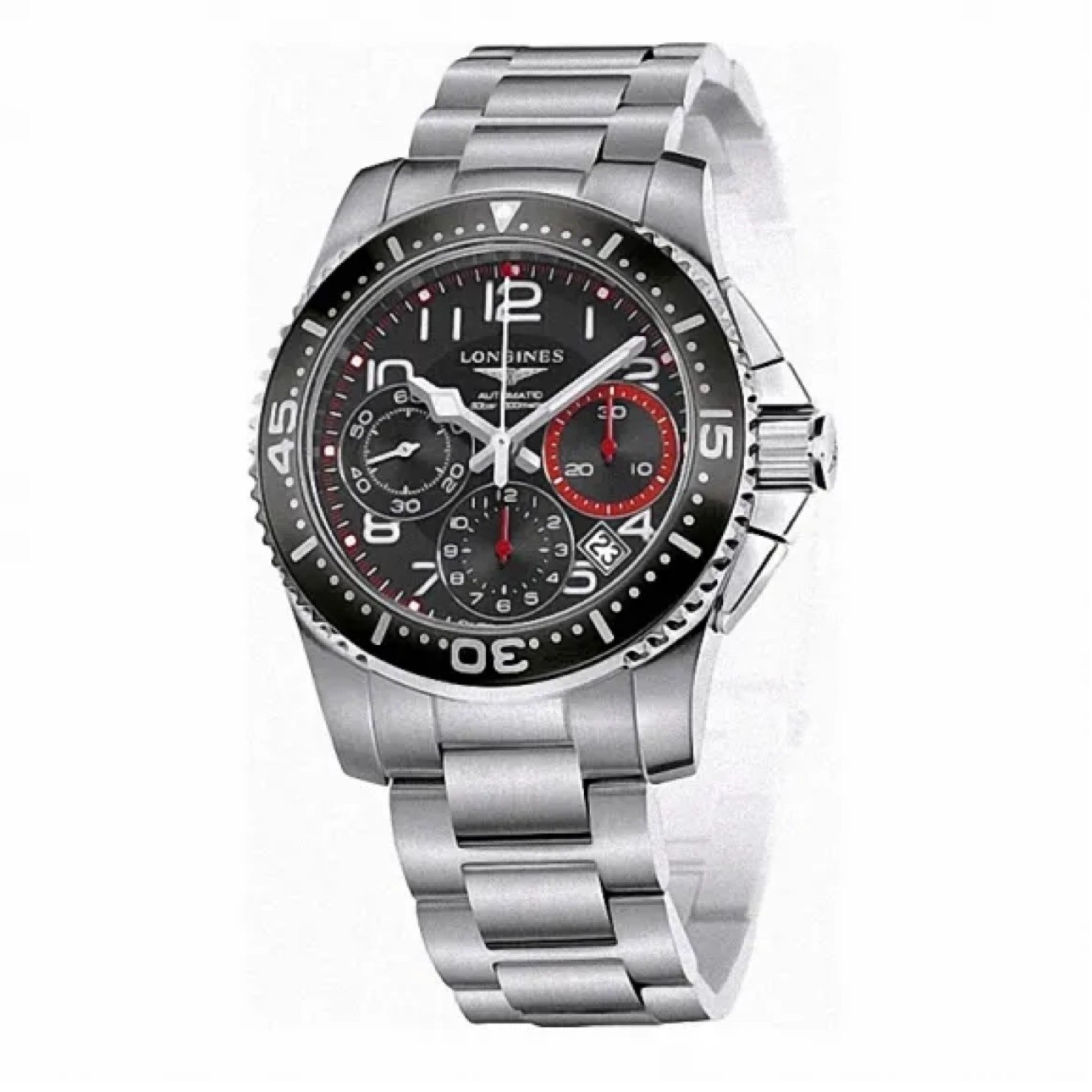 99新 Longines/浪琴 康卡斯L3.696/41表径/黑盘/全套经典防水简约