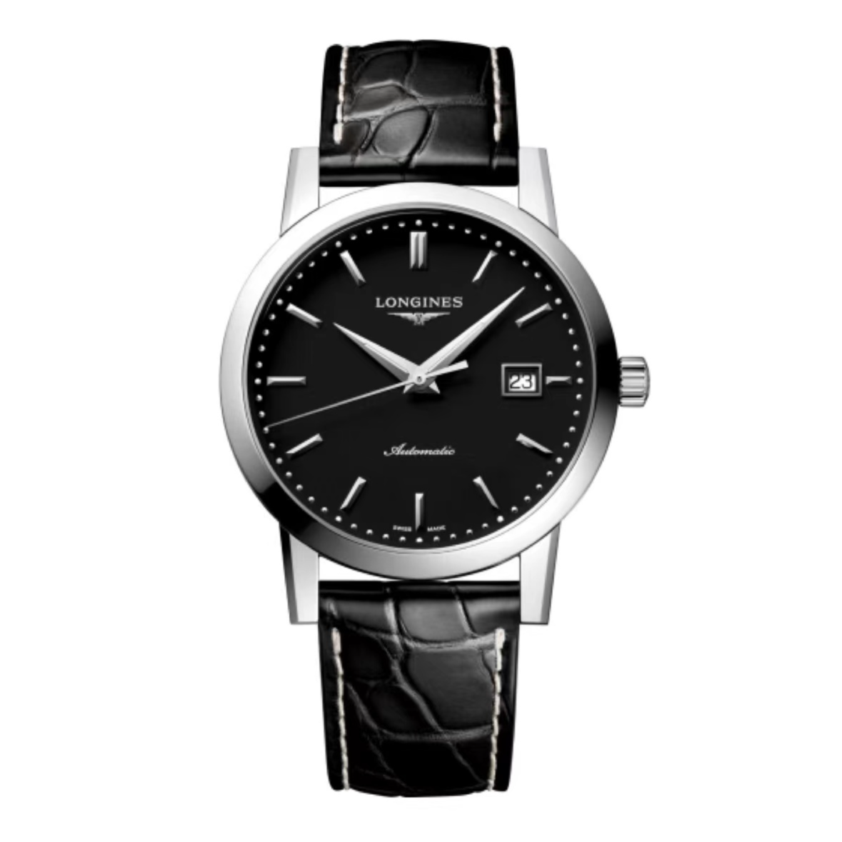 99新 Longines/浪琴 喜物/1832系列L4.825表径40黑盘/经典简约