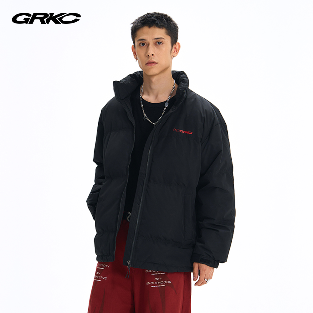 GRKC吉尔卡克立体线条羽绒服冬季新款国潮情侣宽松保暖面包服外套