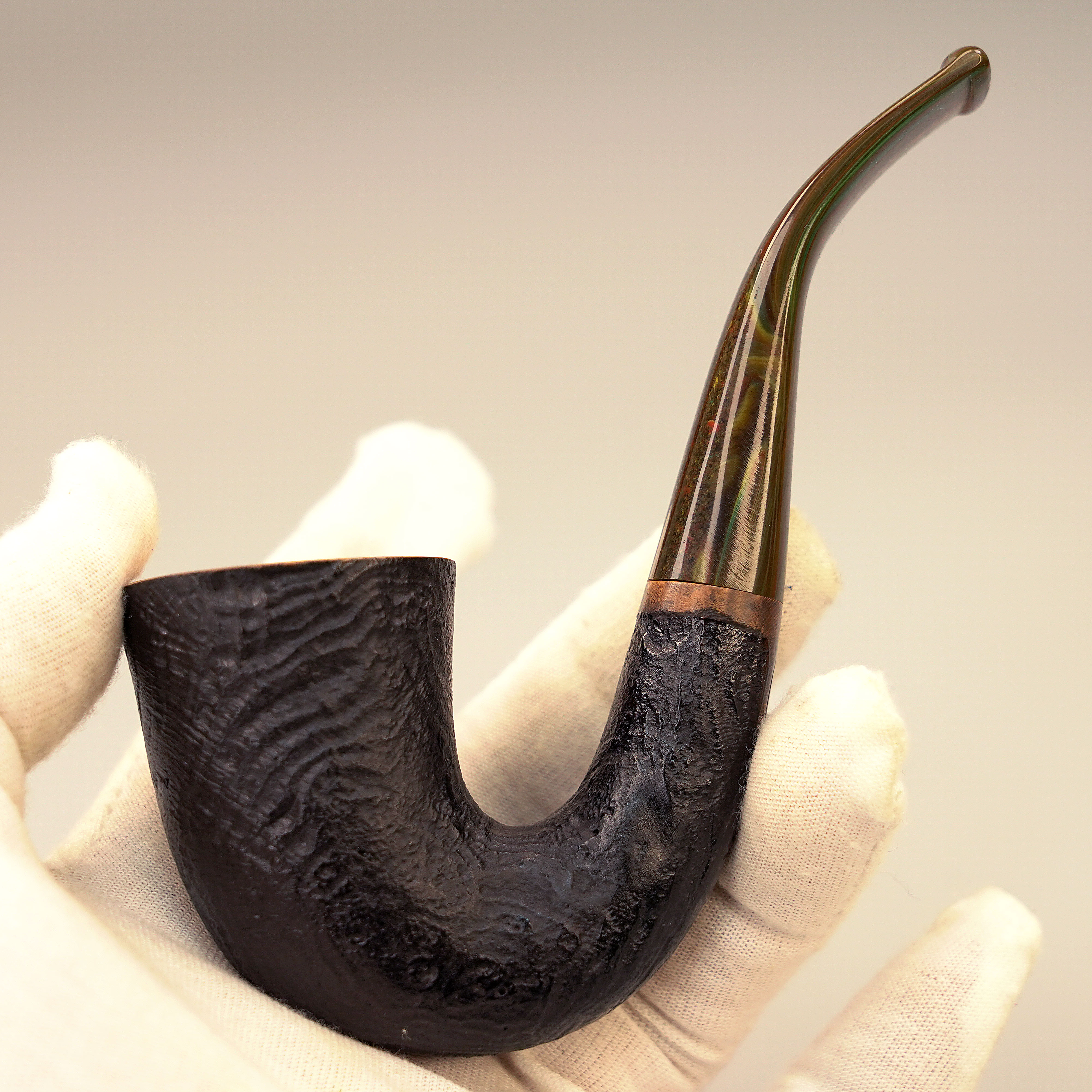 意大利沃尔坎萨克斯大弯石楠木烟斗