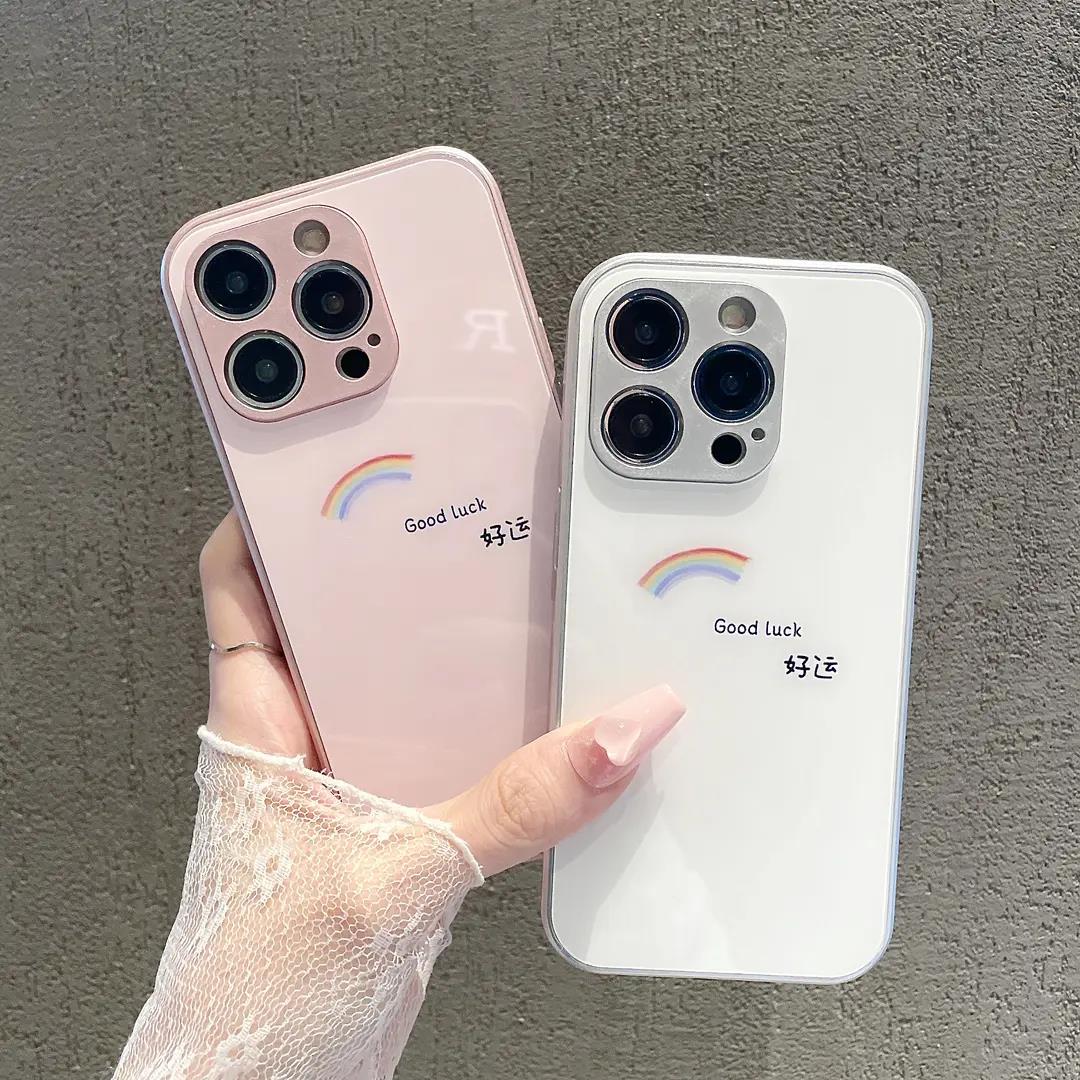 玻璃壳适用苹果iPhone/华为荣耀/OPPO/VIVO/小米手机壳14/13个性
