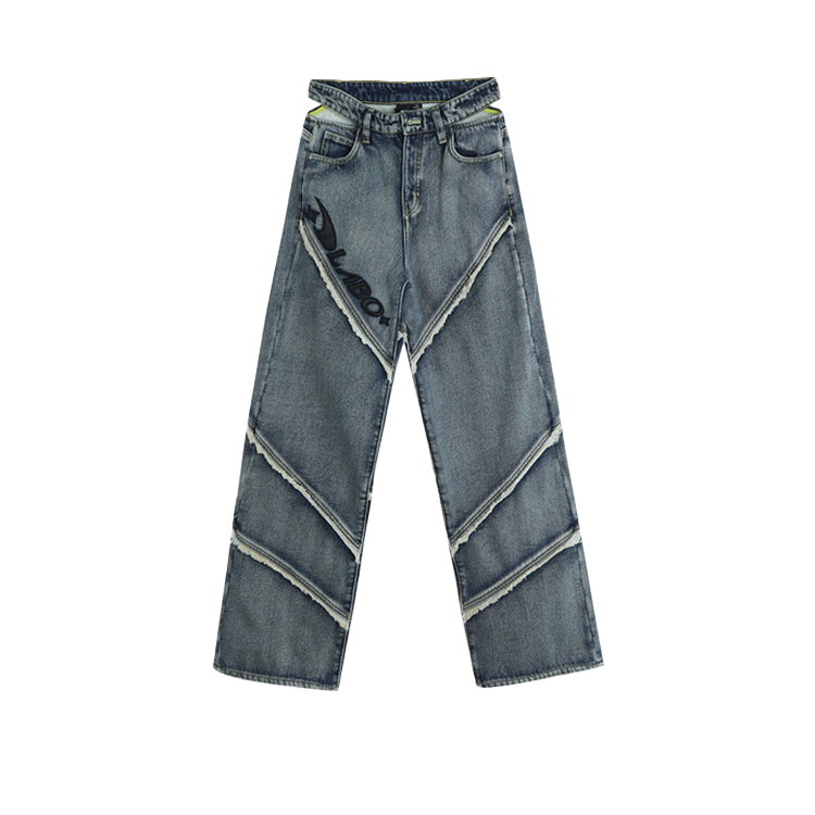 LALABOBO美式休闲百搭复古性感宽松水洗潮流牛仔裤LBCD-WXZC42