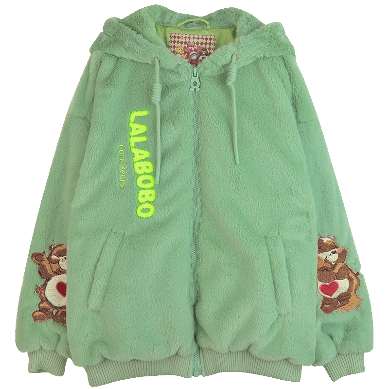 武汉(尾货不退不换）LALABOBO可爱时尚毛绒外套CBBD-WSDR16