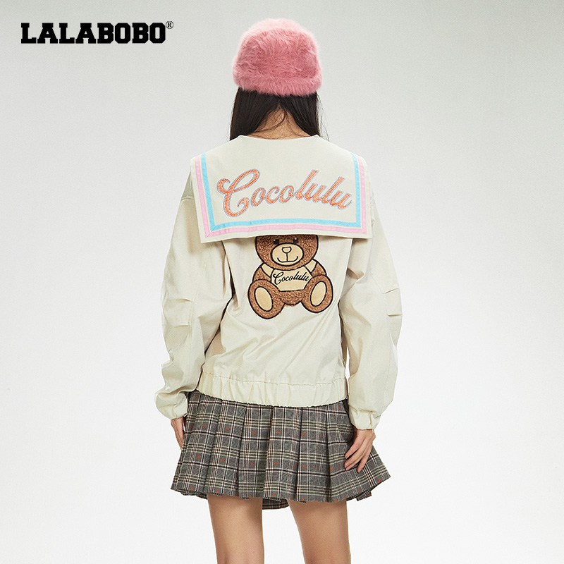 群力【不退不换】LALABOBO宽松拉链可爱短夹克女|CBBC-WSJW13