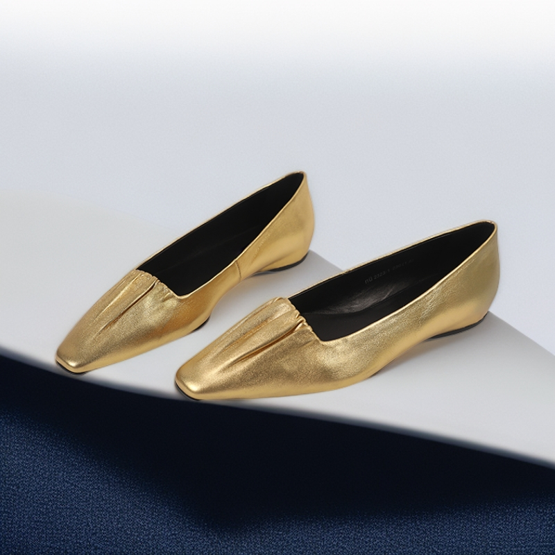 设计师款浅口百搭褶皱单鞋  TB035