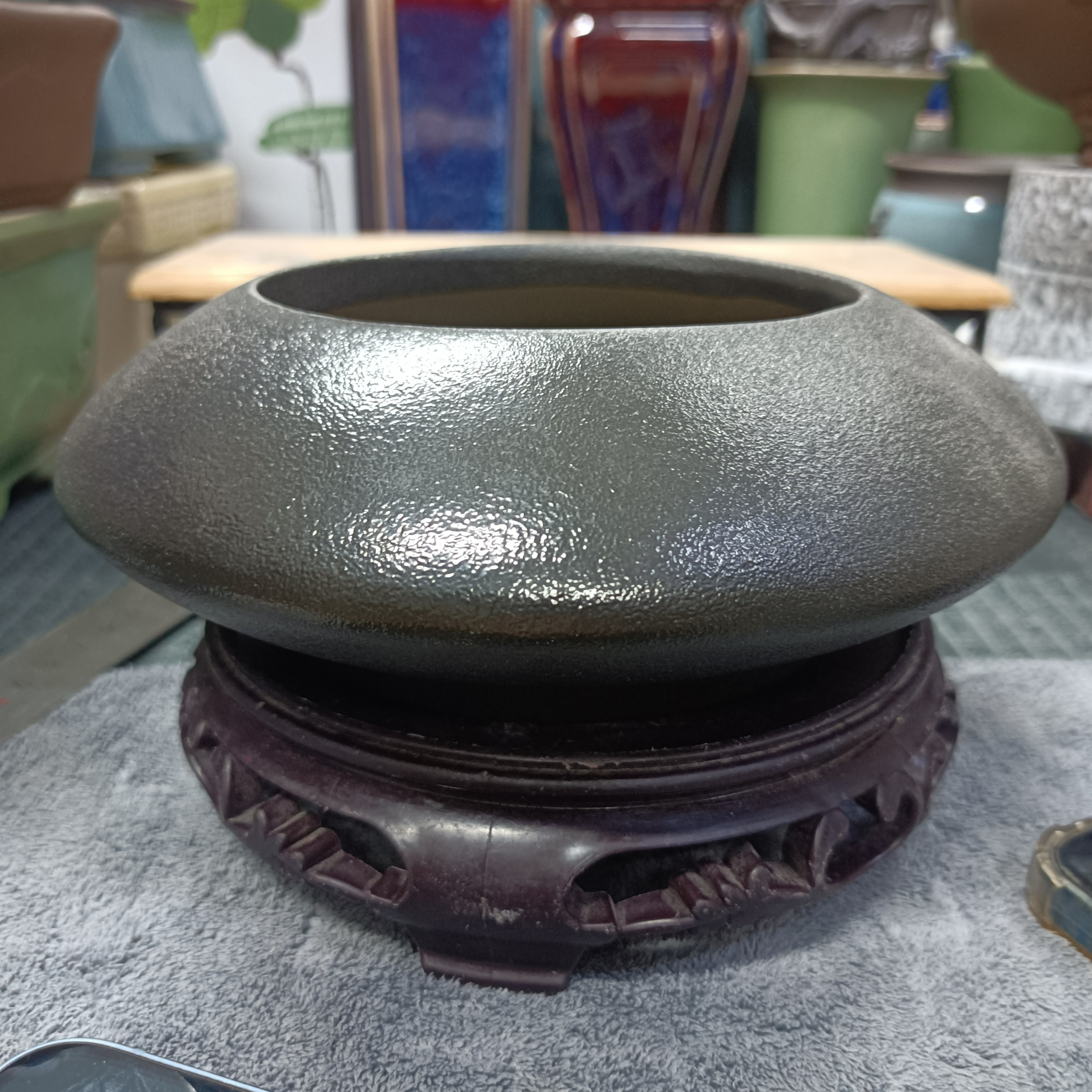 【直播浮力014】外径16cm内径10.5cm高6cm到手花盆+底座飞碟盆