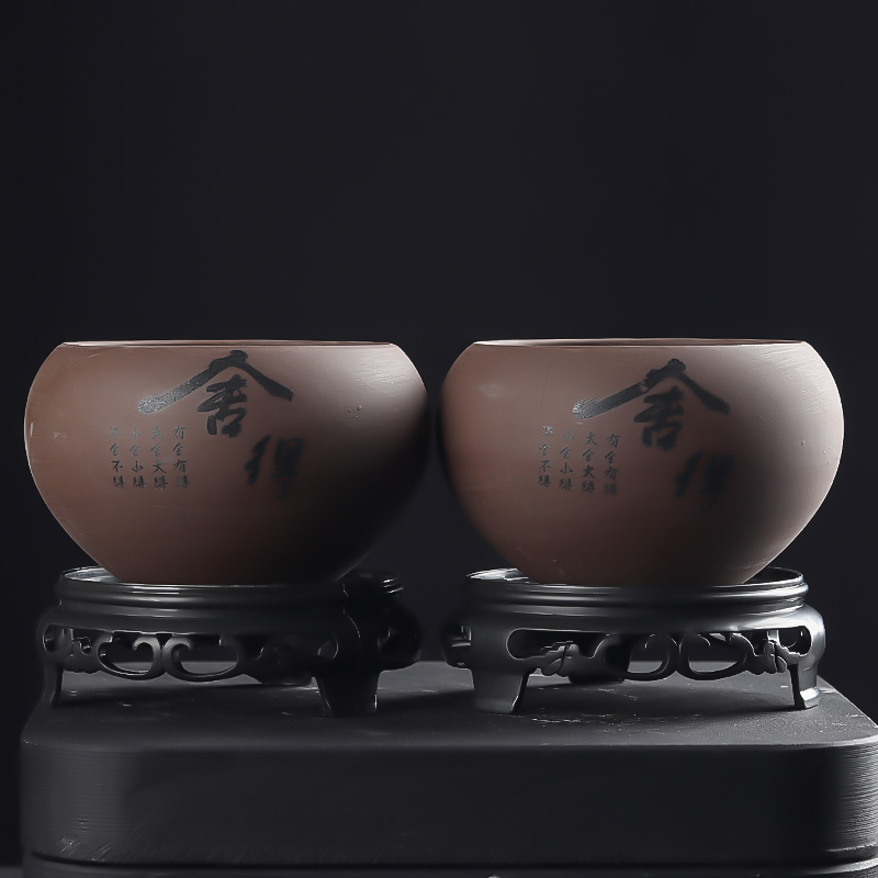 【直播浮力577】内口8cm高6cm到手2个花盆+2个底座舍得陶瓷组合