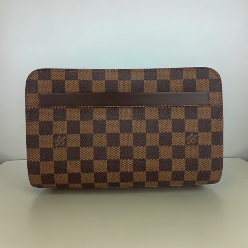 99新 LouisVuitton/路易威登 3342/3277时尚棕棋盘格手拿包/98新