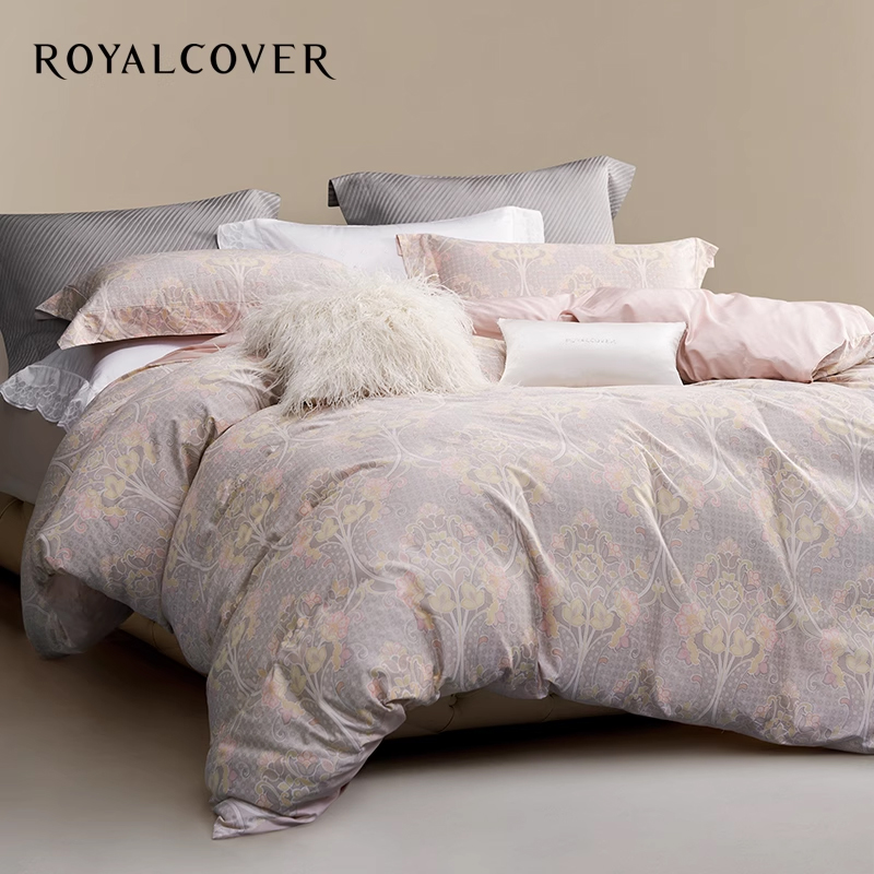 ROYALCOVER/罗卡芙60支长绒棉套件全棉贡缎印花四件套 莉亚公主