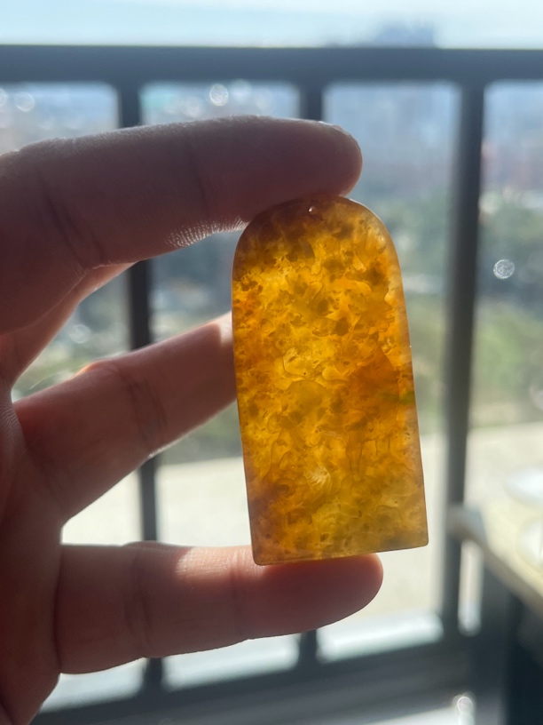 天然缅甸A货翡翠黄皮冰肉踏雪寻梅