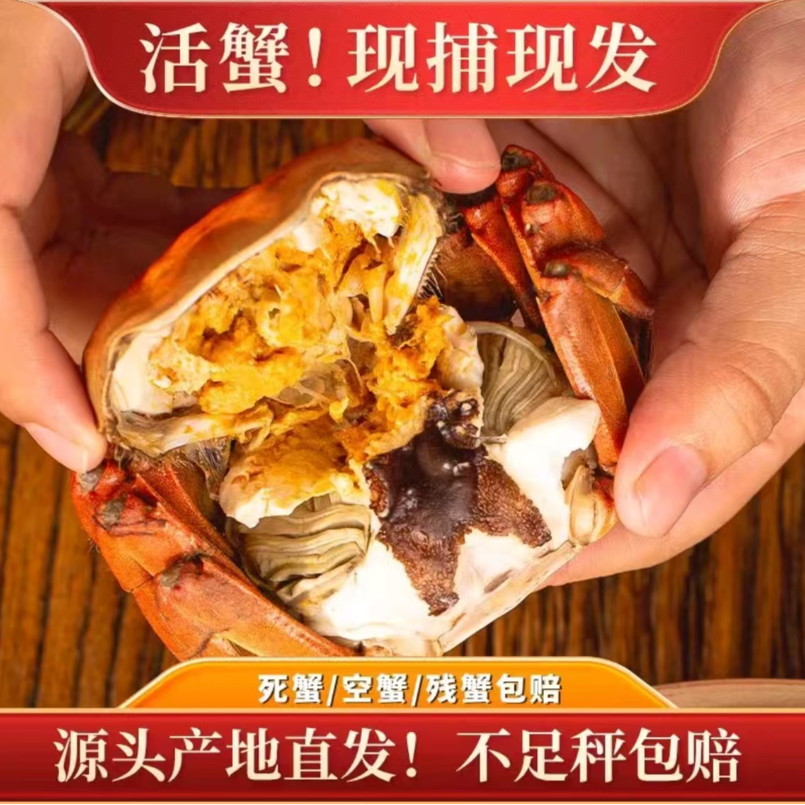 【活蟹现发】大闸蟹全母蟹2两8只+送2只 顺丰发货礼盒装A