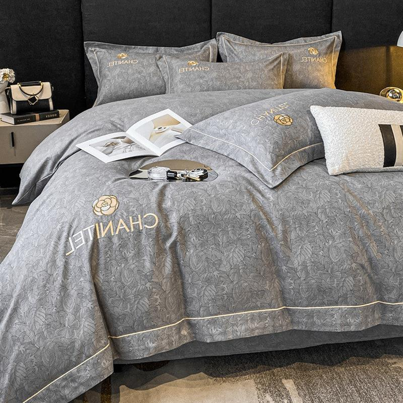 水星家纺高级感磨毛四件套秋冬季加厚床上用品单人三件套床单被套