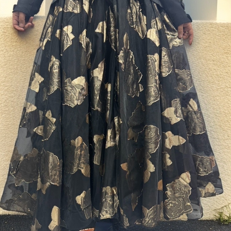 时尚黑色半身裙百搭长款