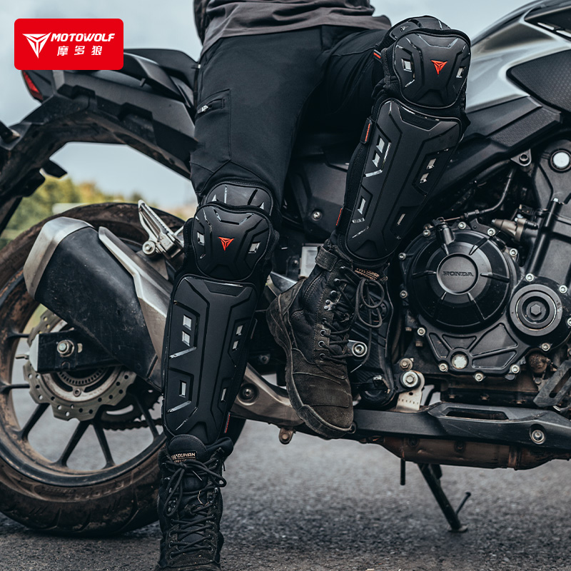 摩多狼快拆护具防摔耐磨四季透气骑行骑士护肘护膝调节耐用专用