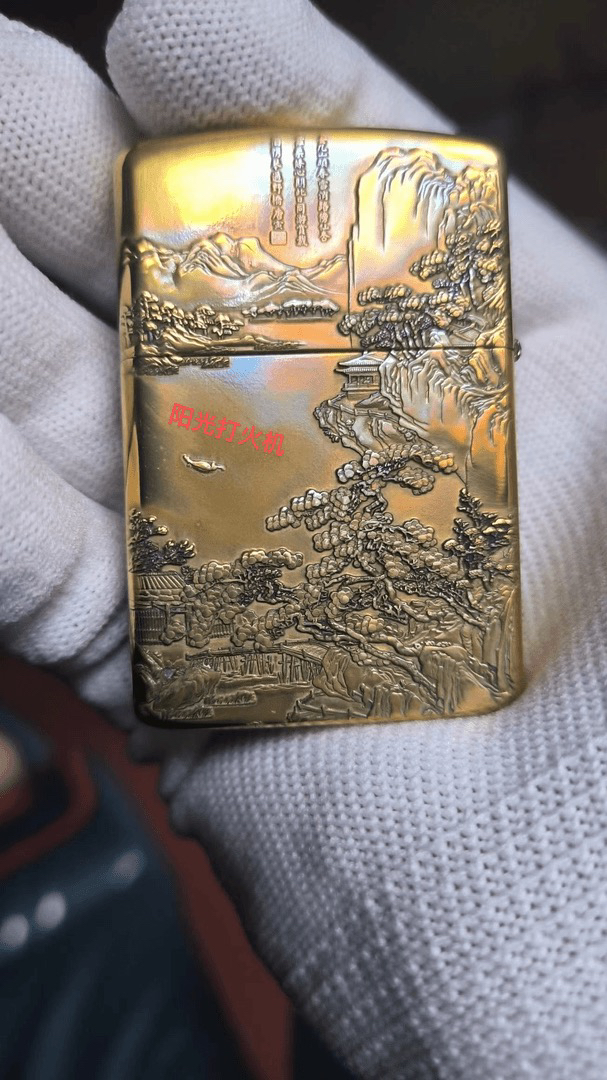 ZORRO  山水画之一  902S盔甲 纯铜防风3D浮雕 男士生日礼打火机