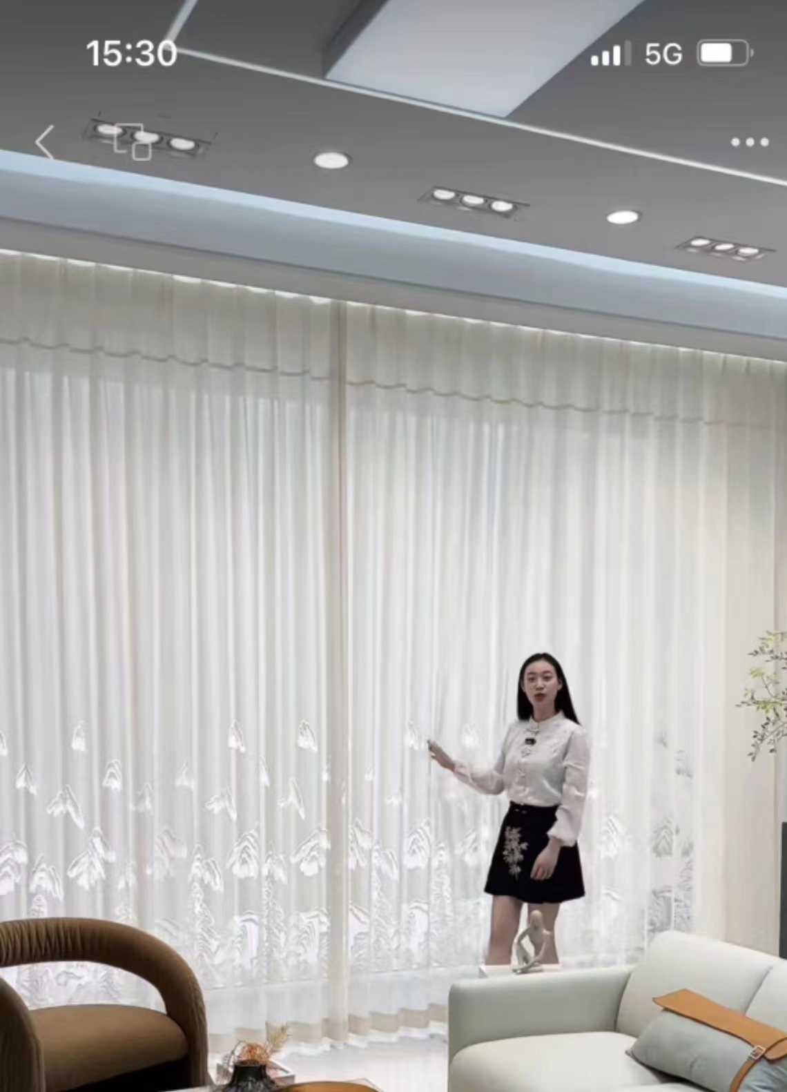 2025新款山水成品定制阳台客厅卧室中式书房客厅镂空纱帘