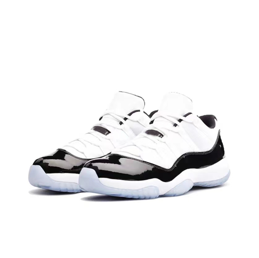 黑白康扣aj11低帮篮球鞋男女同款运动鞋瑜伽鞋