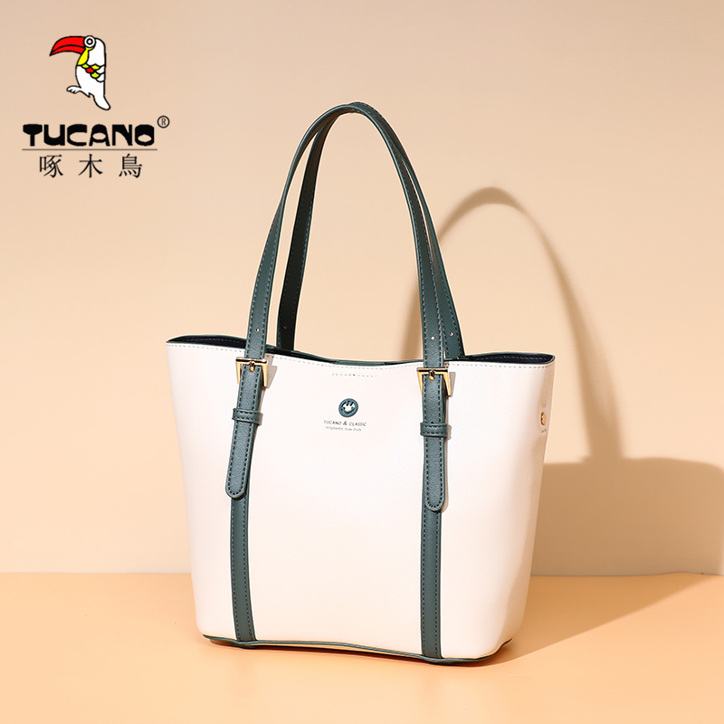 TUCANO/啄木鳥女包时尚托特包软面单肩包小众百搭水桶包手拎包