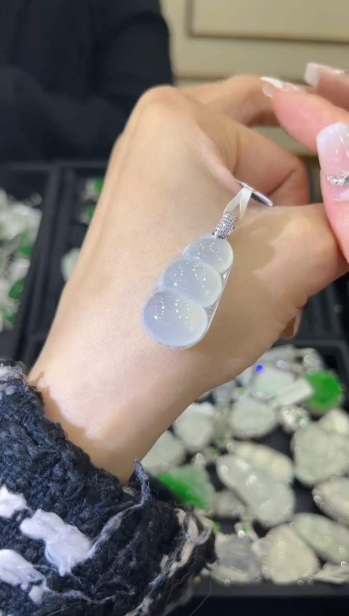 【闪购商品】翡翠吊坠18K金镶嵌多样性发货只发一件