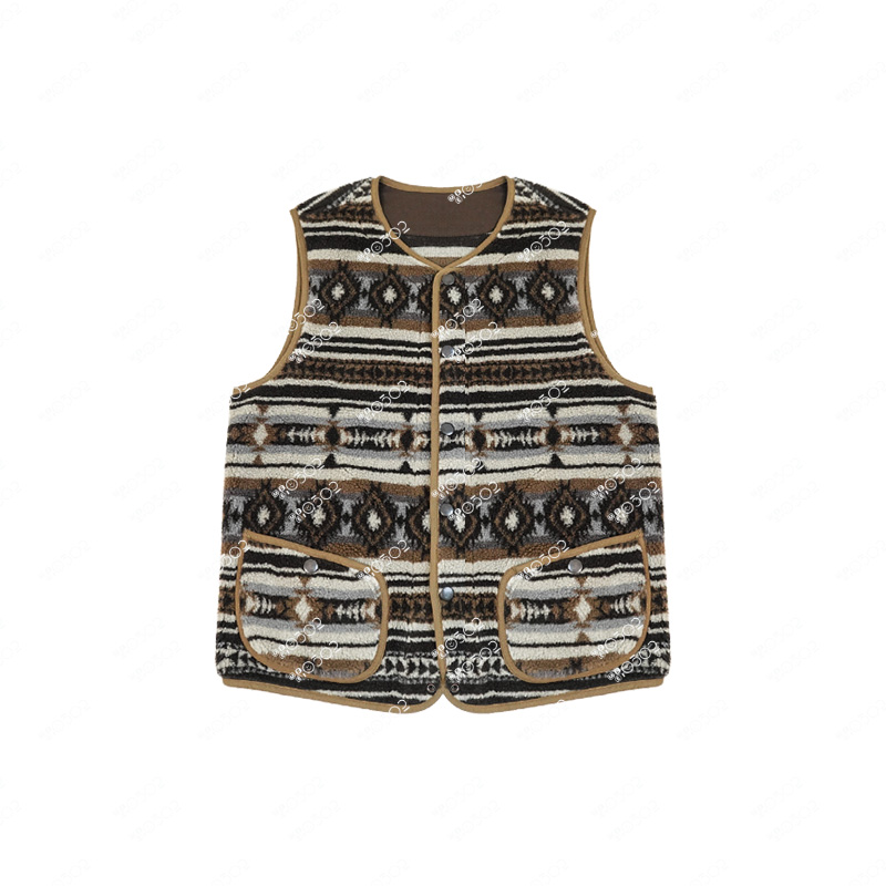 NO退NO换 费尔岛羊羔绒马甲 14202