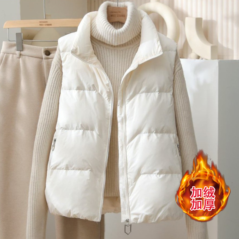 时尚外搭坎肩棉服外套小个子爆款2025秋冬季新款女士加绒马甲背心